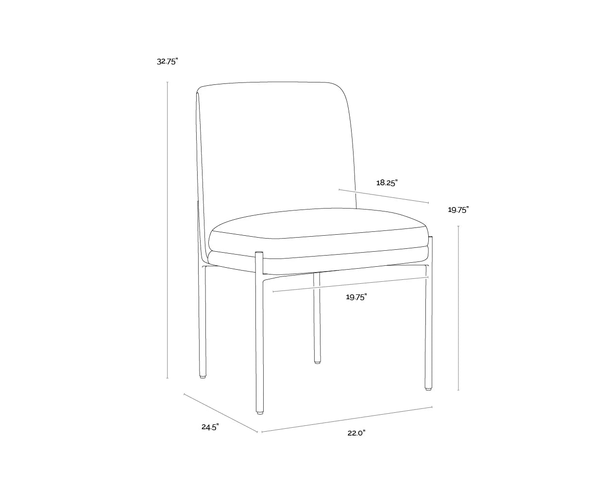 Forest Green Velvet Armless Dining Chair Antique Brass Metal Frame