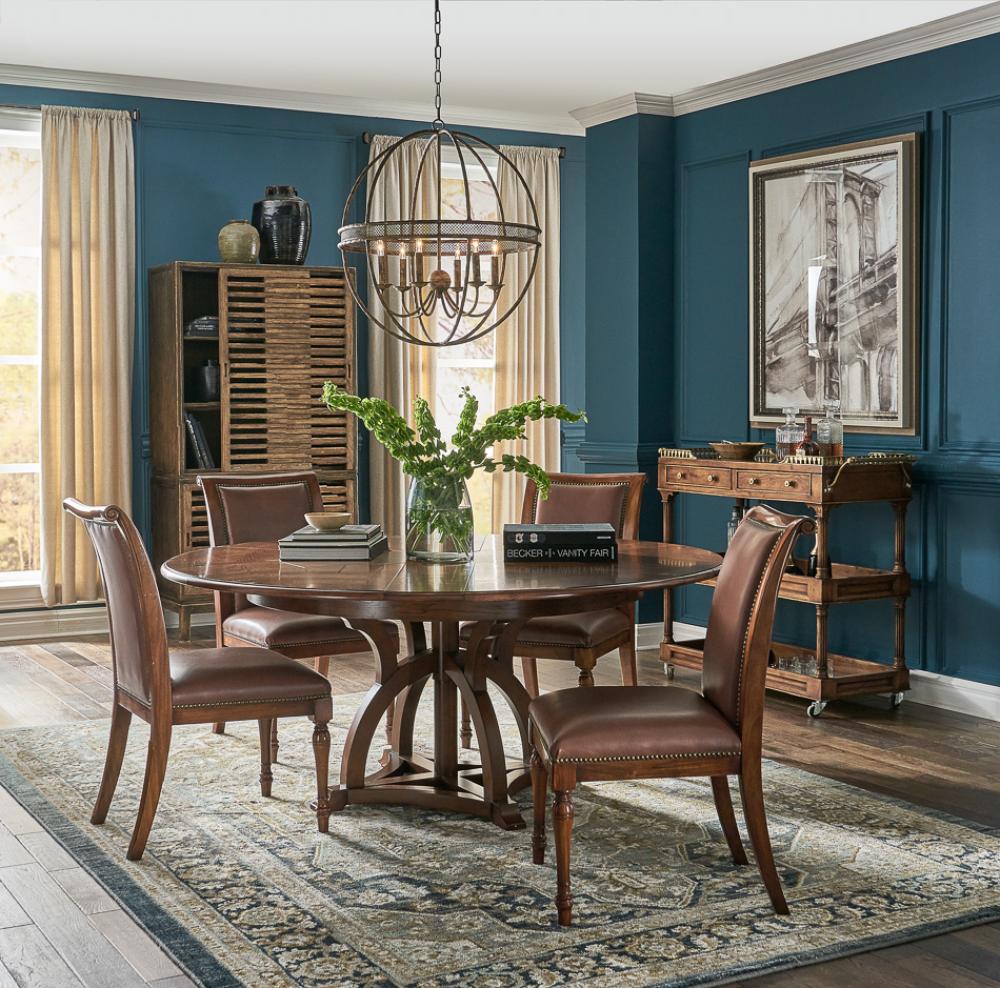 Black Granite & Solid Walnut Wood 2 Drawer Rectangle Bar Cart Server Brass Accents