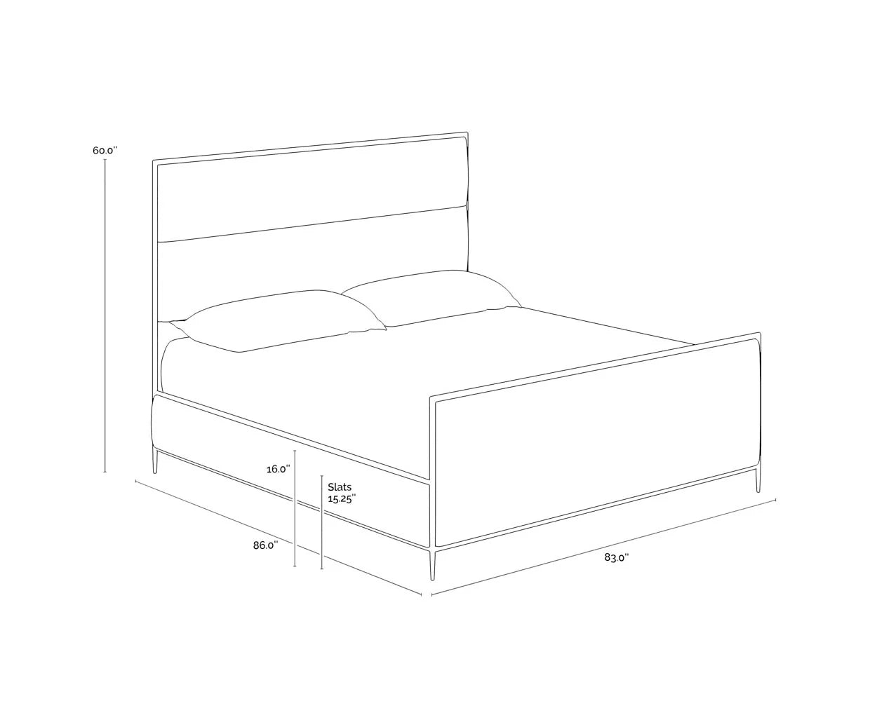 Brass Forged Metal & Alabaster Off White Performance Fabric Upholstered King Bed Frame