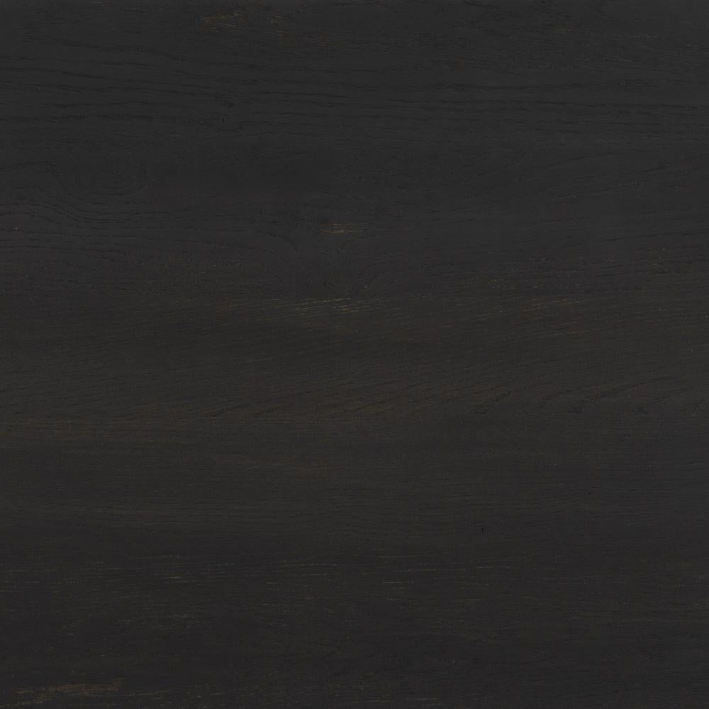 Carved Black Oak Wood 6 Drawer Double Dresser 70 inch