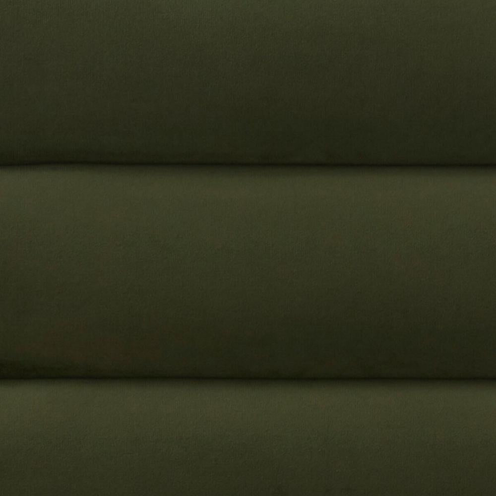 Contemporary Forest Green Velvet Channel Tufted Fully Upholstered Armless Dining Chair