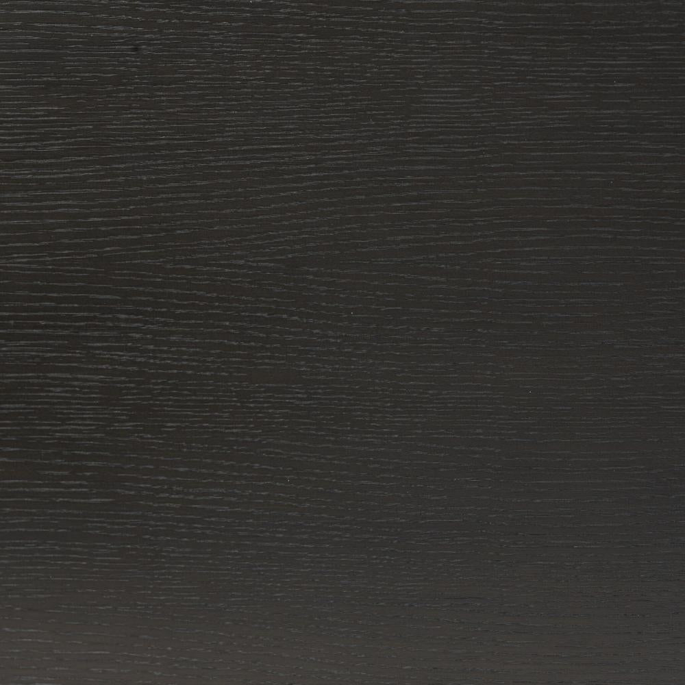 Ebony Black Oak Wood 2 Drawer Nightstand 30 inch