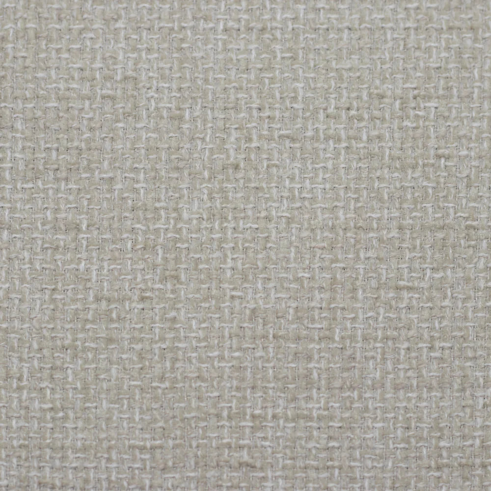 Curved Upholstered Cream Fabric & Brushed Gold Metal Queen Bed Frame