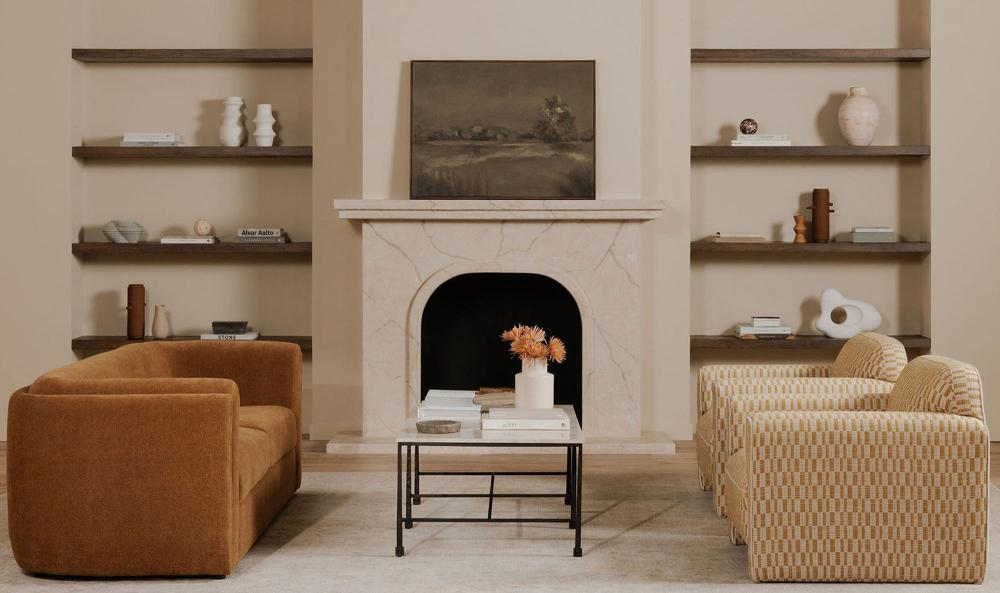 Modern Geometric Pattern Chartreuse Accent Lounge Chair Tight Back Armchair