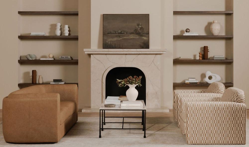 Modern Geometric Pattern Taupe Accent Lounge Chair Tight Back Armchair