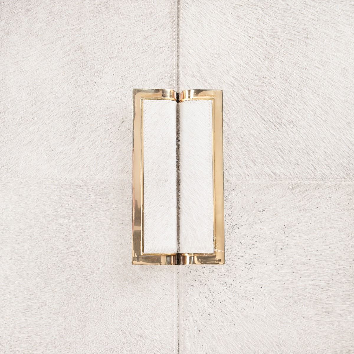 Modern Glam White Hair-on-Hide Leather Luxury Bar Cabinet 28 inch