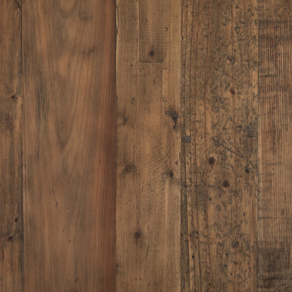 Modern Rustic Trestle Base Reclaimed Pine Solid Wood Rectangle Dining Honey Finish Table 86 inch