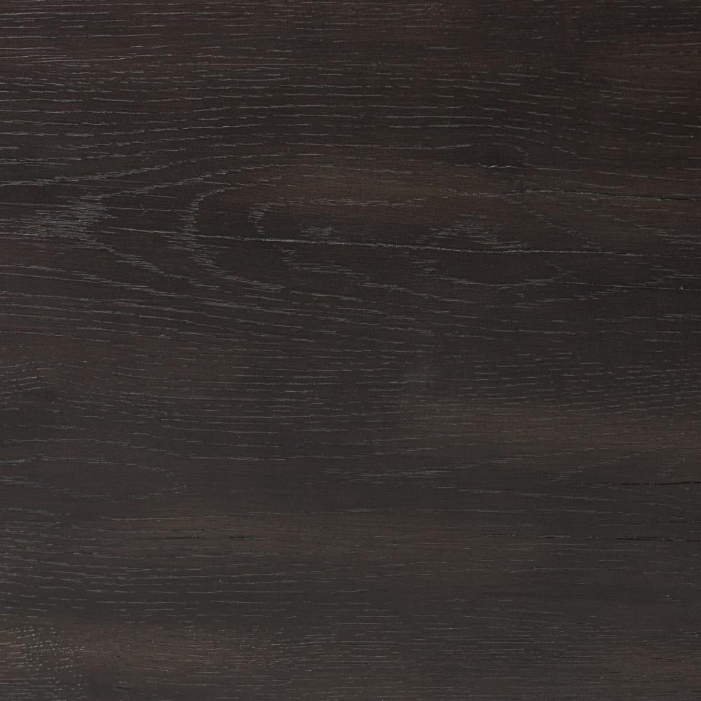 Smoked Black 6 Drawer Reeded Solid Oak Wood Double Dresser 75 inch