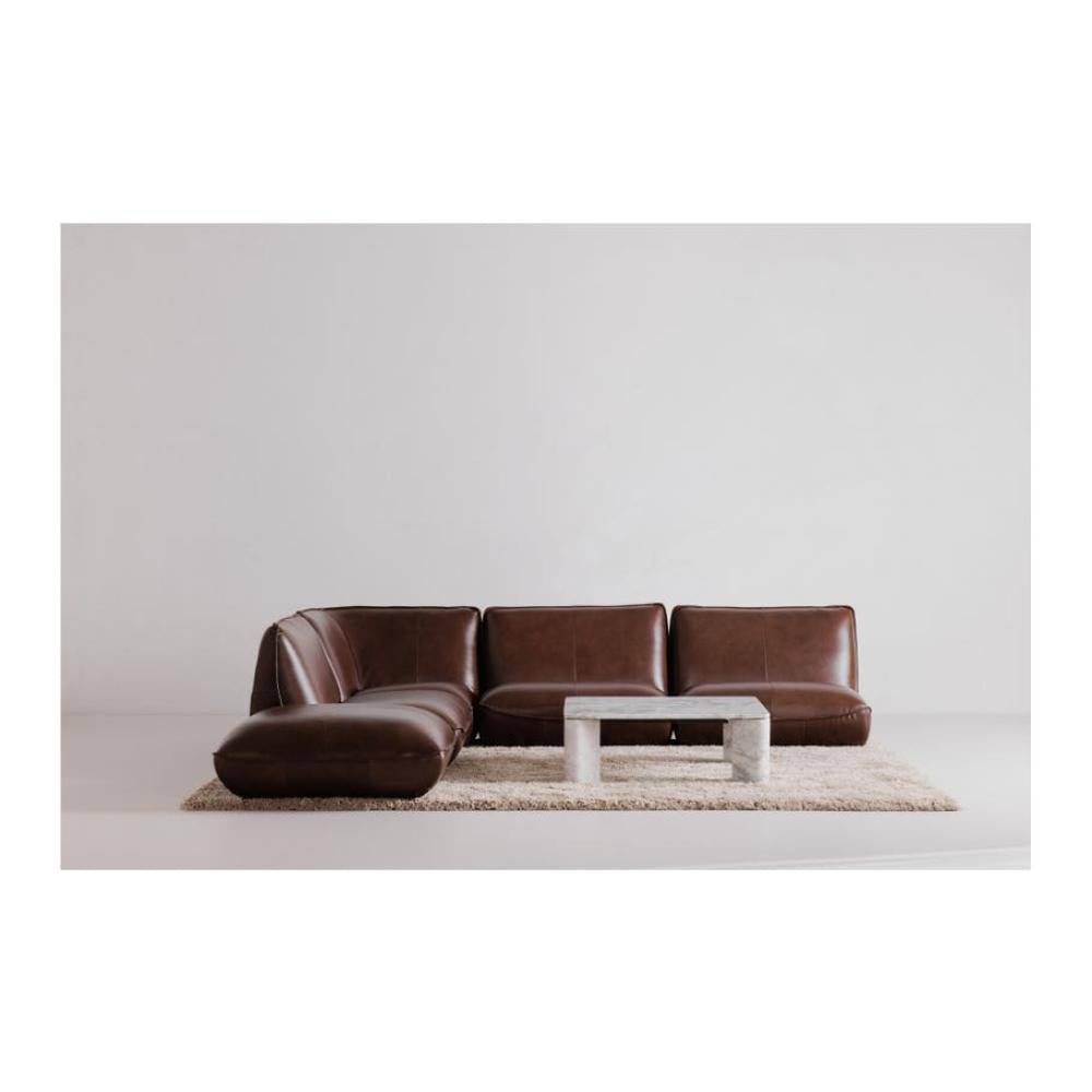 Solid Raj Ashen Grey Marble Low Profile Square Coffee Table 35 inch