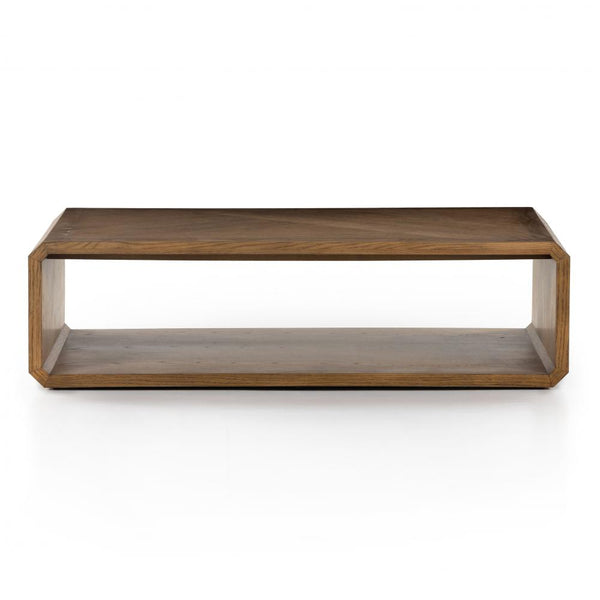 Slatted Top Rectangle Coffee Table Natural Ash 55 inch