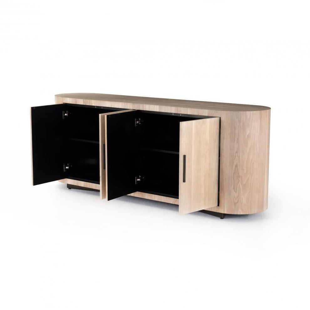 Curved Sideboard Ashen Walnut 86 inch – SLATE CUSTOM
