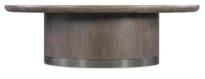Modern Round Coffee Table Dark Mink Finish 60 inch