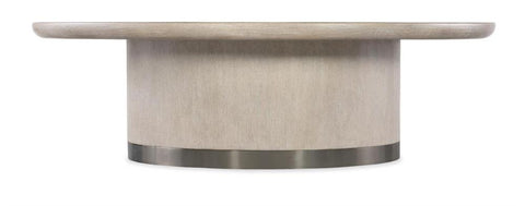 Modern Round Coffee Table Light Finish 60 inch