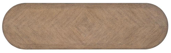Two-Tone Neutral Curved Sideboard Credenza 64 inch
