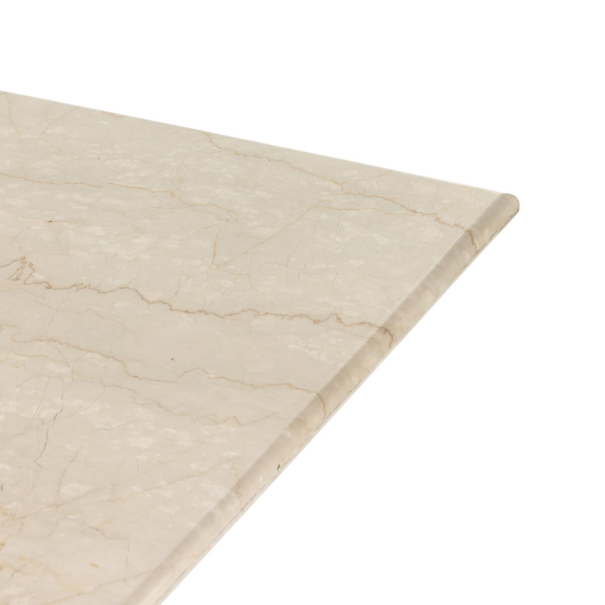 Cream Solid Marble Rectangle Dining Table 72 inch