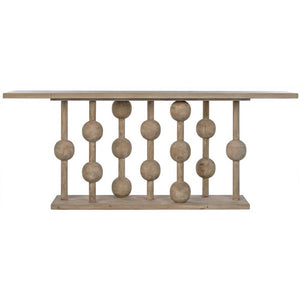 Abacus Reclaimed Wood Console Table Gray Wash 82 inch