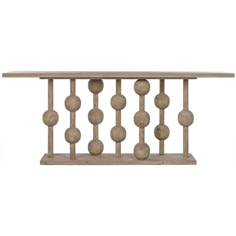 Abacus Reclaimed Wood Console Table Gray Wash 82 inch