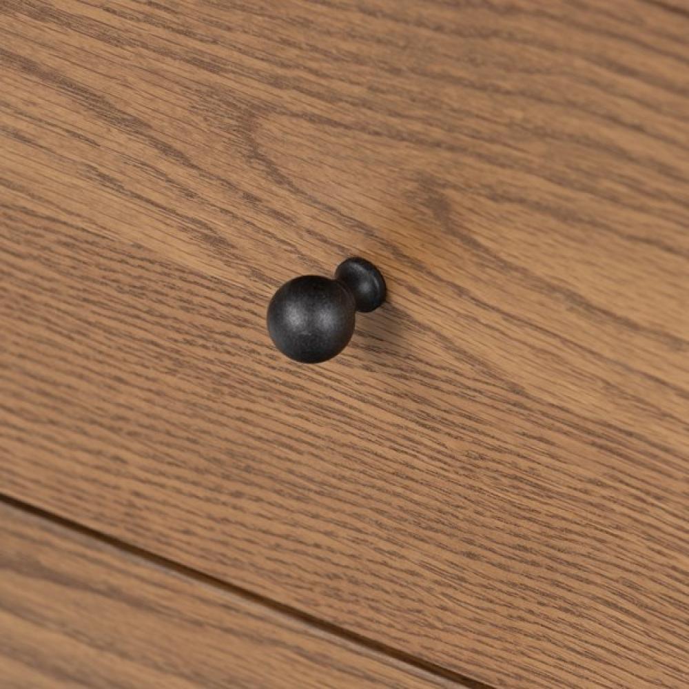 Amber Oak Wood 2 Drawer Nightstand 30 inch