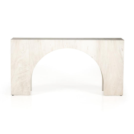 Arch Console Table Bleached Guanacaste Wood 70 inch