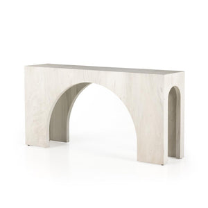 Arch Console Table Bleached Guanacaste Wood 70 inch
