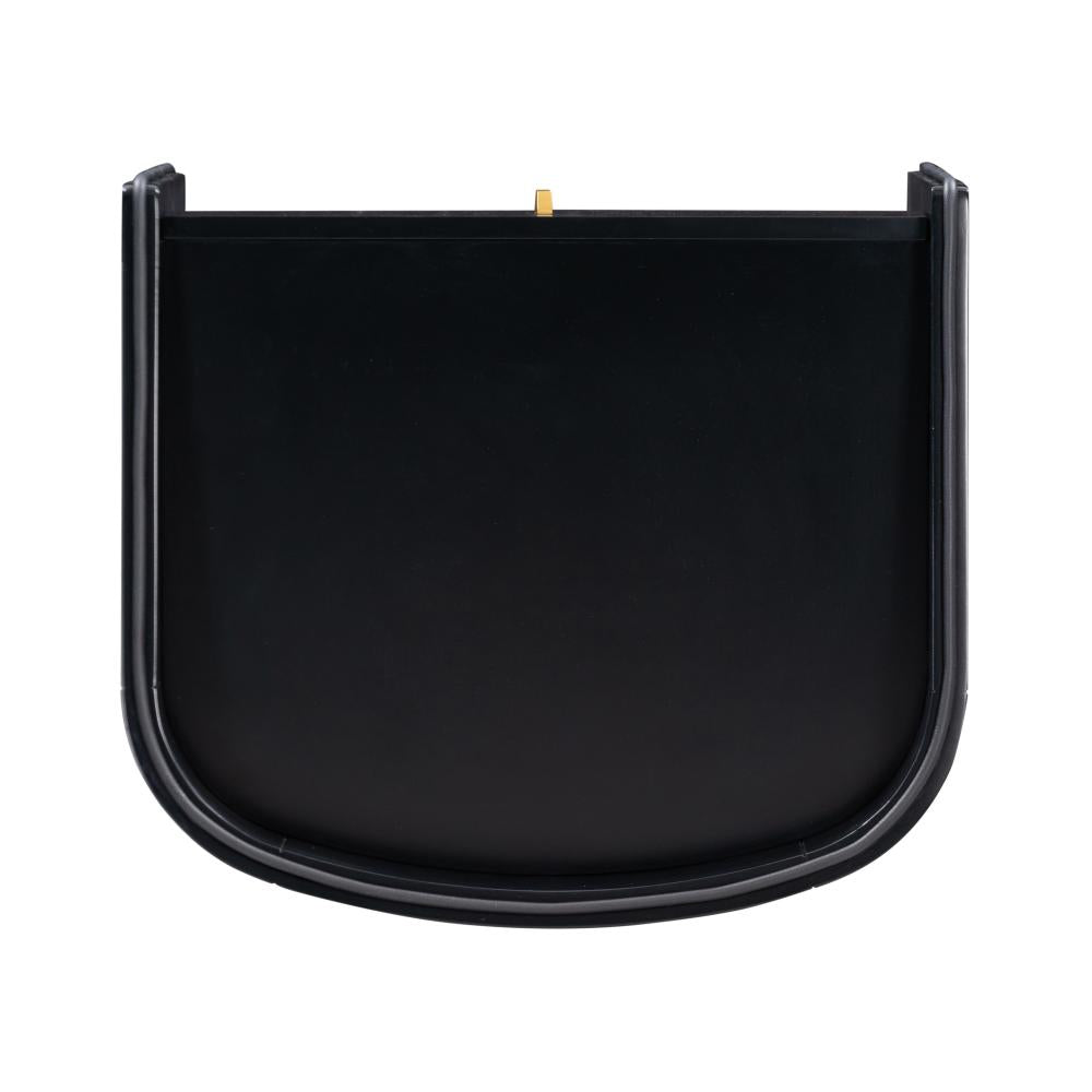 Art Deco Style Curved Black Lacquer 1 Drawer Nightstand 22 inch