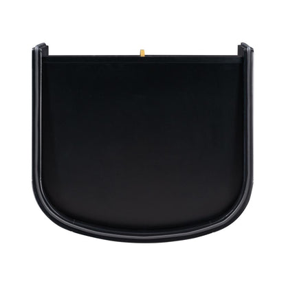 Art Deco Style Curved Black Lacquer 1 Drawer Nightstand 22 inch