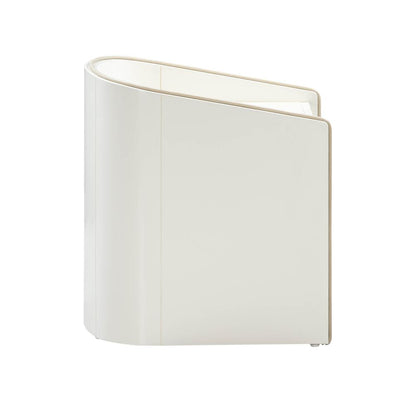 Art Deco Style Curved Cream Lacquer 1 Drawer Nightstand 22 inch