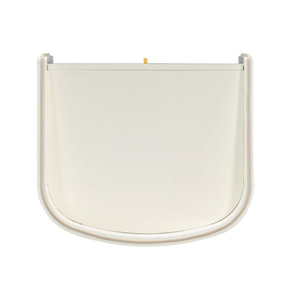 Art Deco Style Curved Cream Lacquer 1 Drawer Nightstand 22 inch