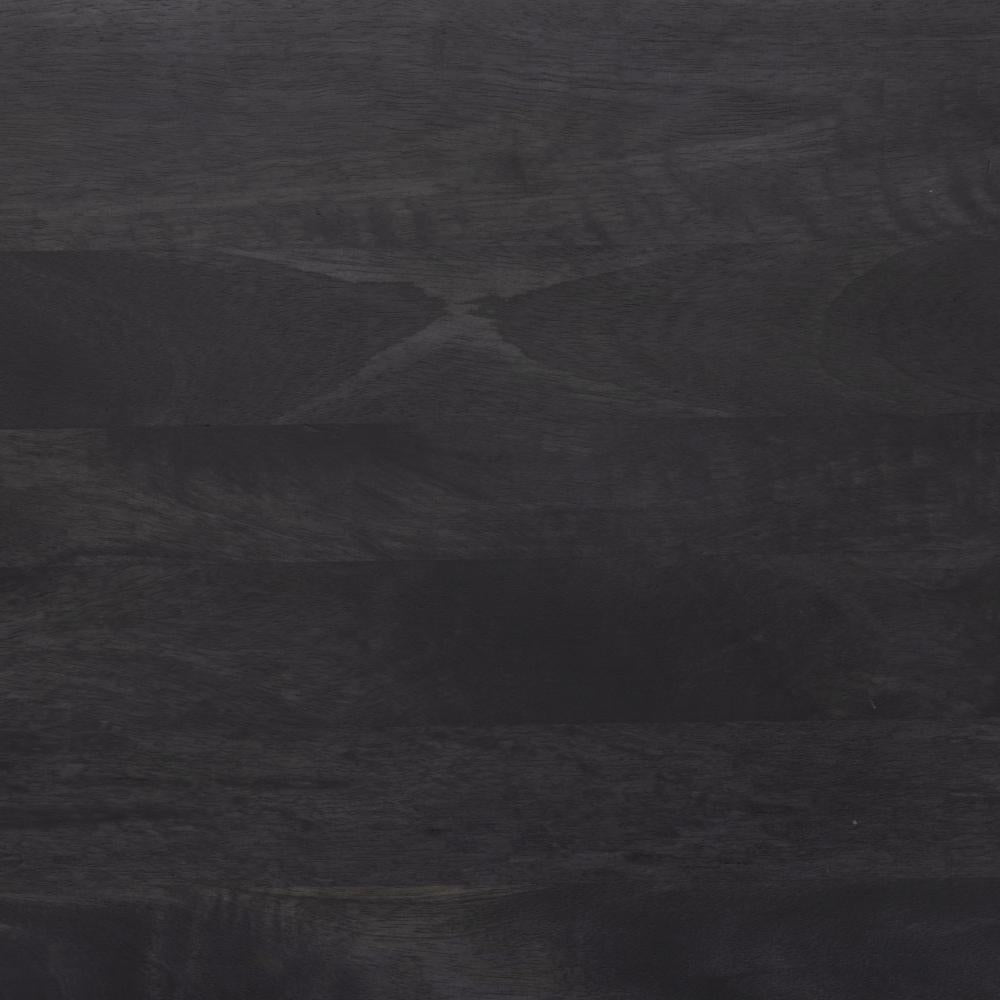 Black Cane Front 3 Drawer Mango Wood Nightstand 32 inch