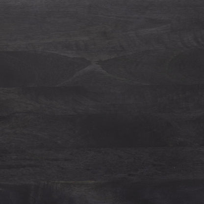 Black Cane Front 3 Drawer Mango Wood Nightstand 32 inch