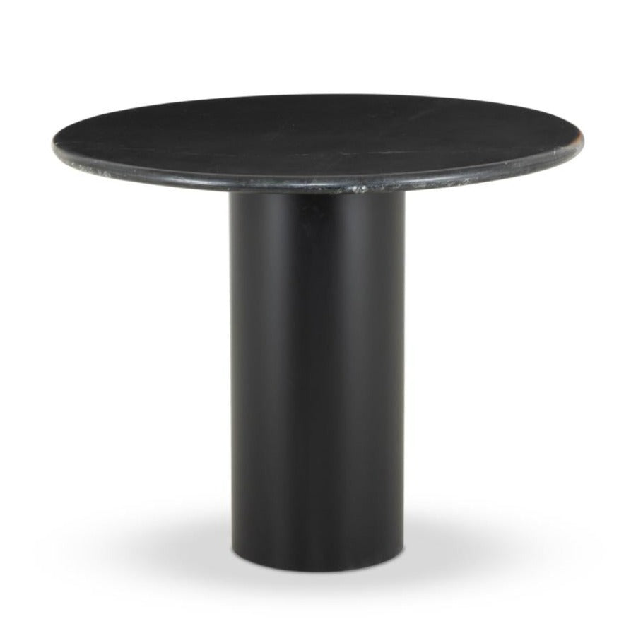 Black Marble Top Iron Base Pedestal Round Dining Table 38 inch – SLATE ...