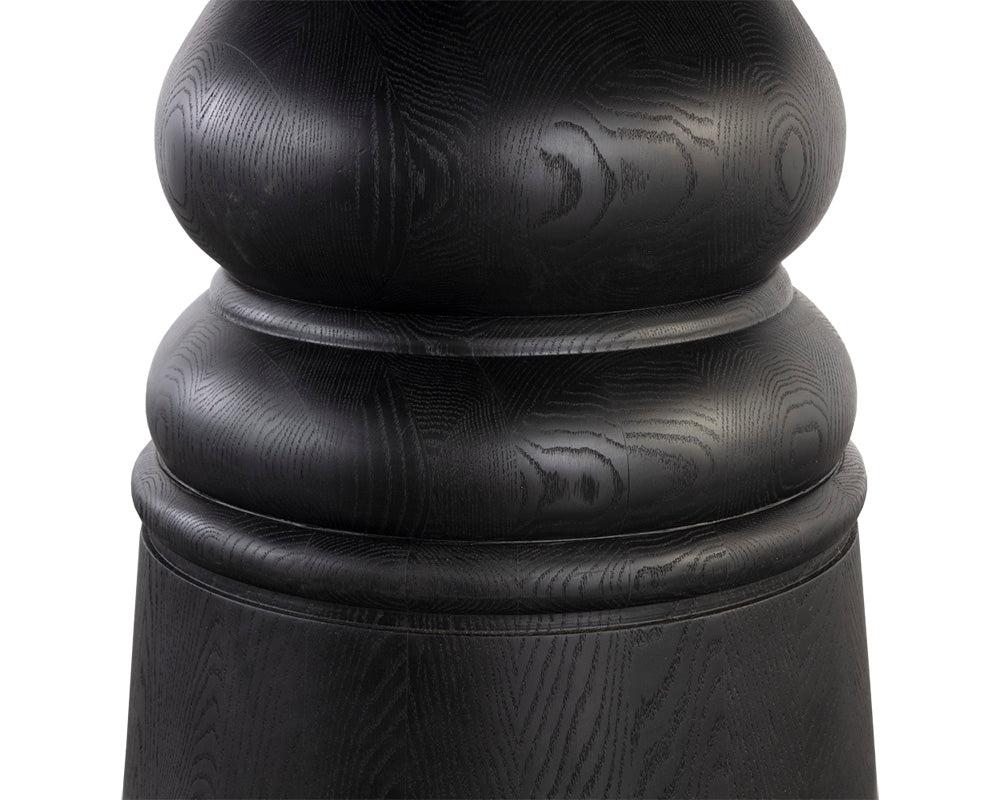 Black Solid Oak Wood Round Pedestal Dining Table 60 inch – SLATE CUSTOM