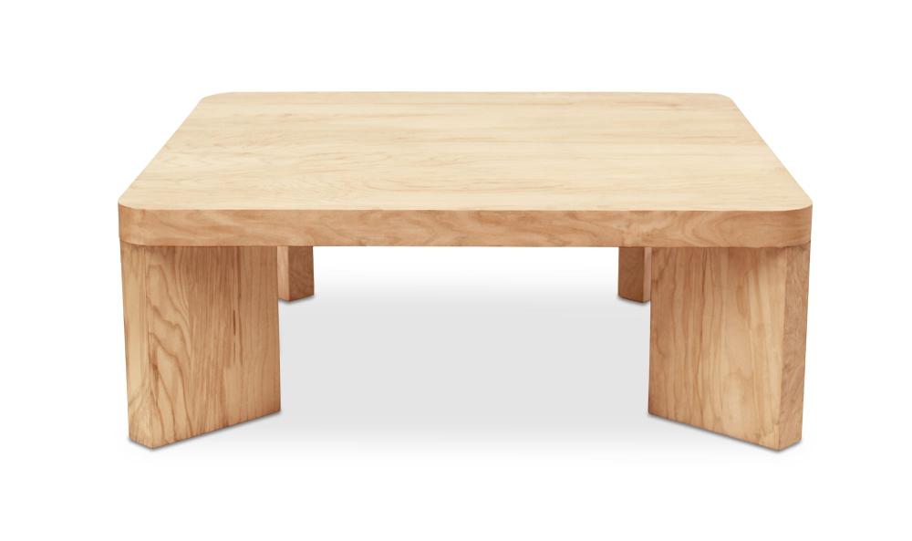 Blonde Birch Wood Rounded Corners Square Coffee Table 42 inch – SLATE ...