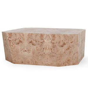 Burl Wood Square Coffee Table Natural 42 inch