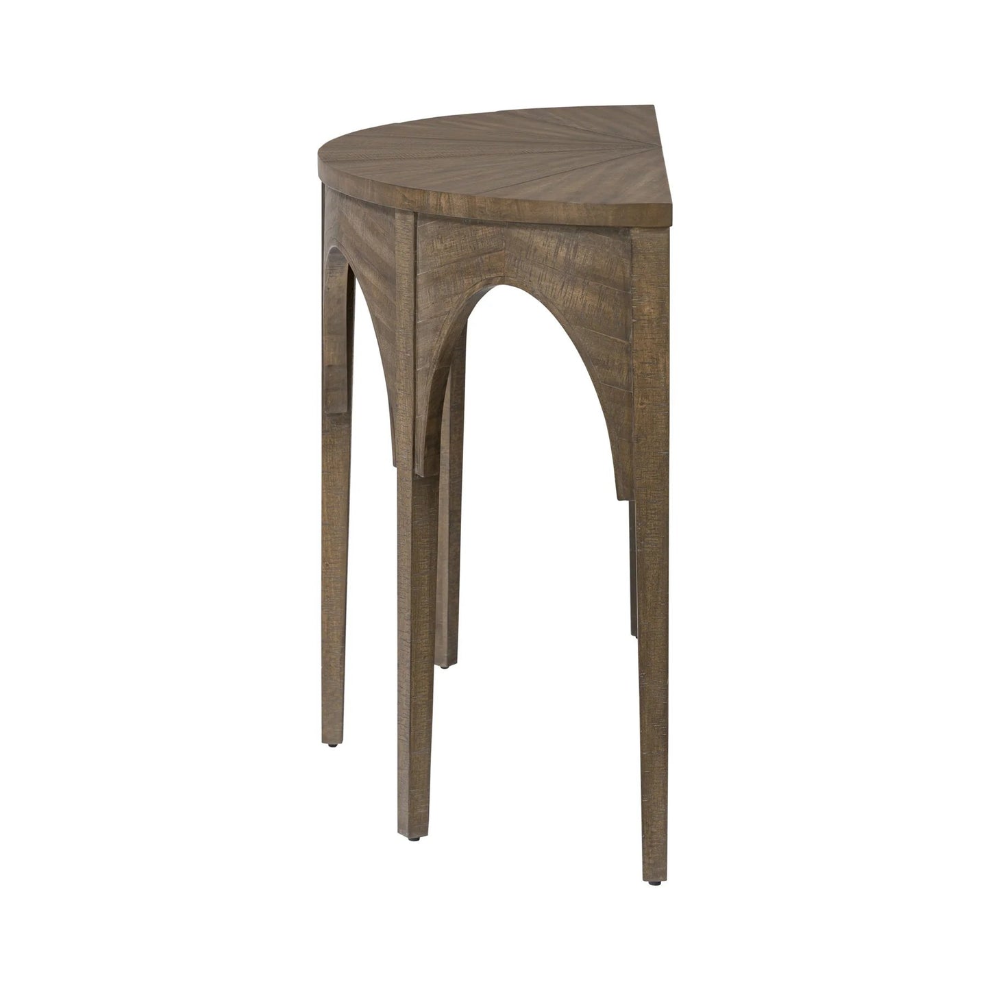 Cathedral Arches Console Table Aged Barrel Brown Finish 52 inch