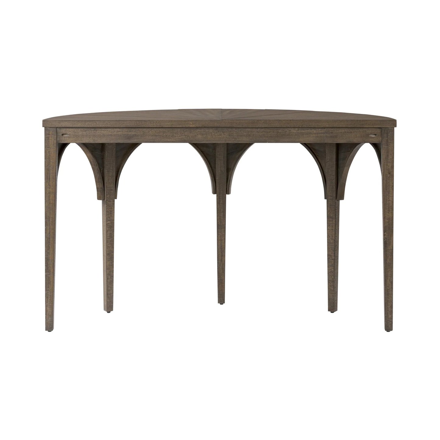 Cathedral Arches Console Table Aged Barrel Brown Finish 52 inch