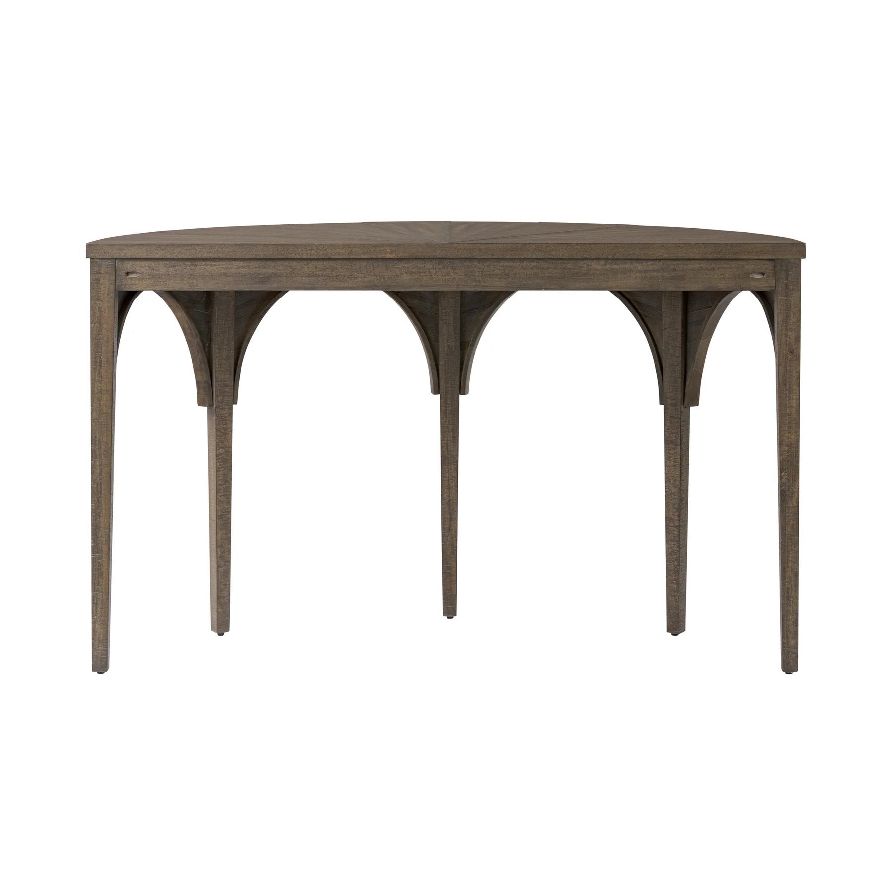 Cathedral Arches Console Table Aged Barrel Brown Finish 52 inch