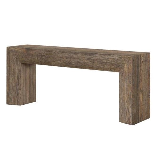 Chunky Modern Rustic Console Table Solid Ash Wood with Oak Veneer 74 i ...
