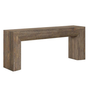 Chunky Modern Rustic Console Table Solid Ash Wood with Oak Veneer 74 inch