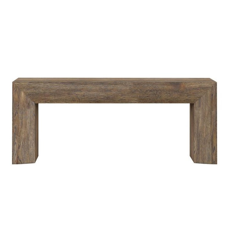 Chunky Modern Rustic Console Table Solid Ash Wood with Oak Veneer 74 inch