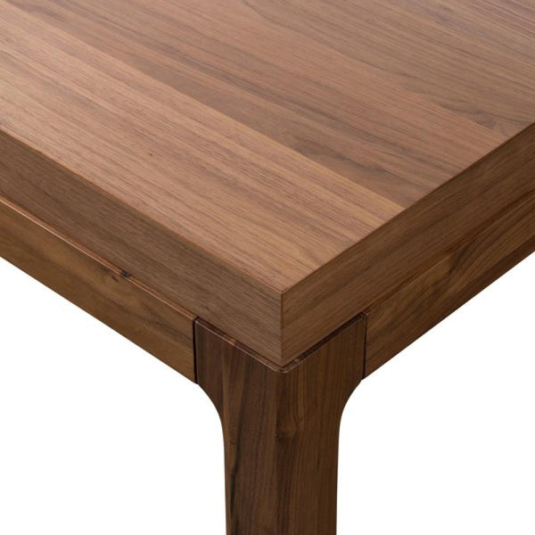 Clean Lines Rectangle Coffee Table Solid Walnut Wood Natural Finish 65 inch