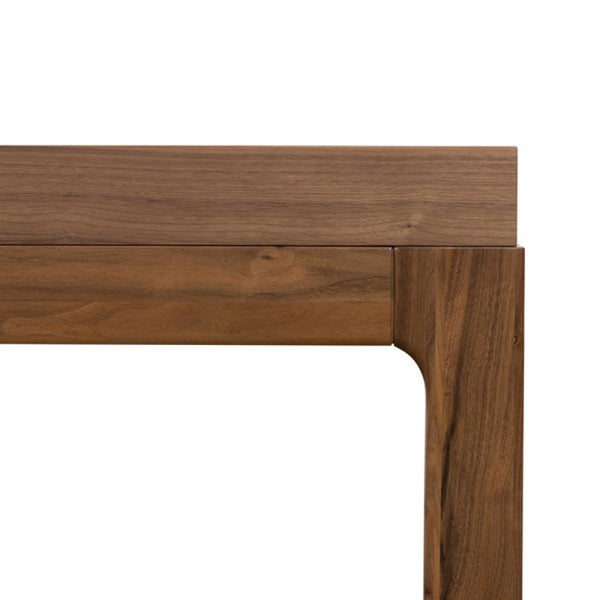 Clean Lines Rectangle Coffee Table Solid Walnut Wood Natural Finish 65 inch