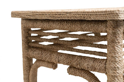 Coastal Beach Abaca Rope Wrapped Console Table 48 inch