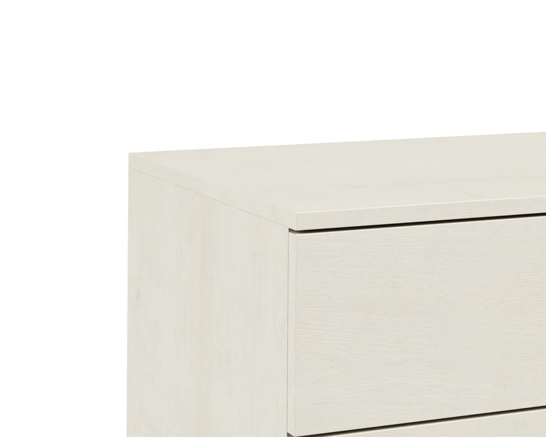 Cream & Gold Base 9 Drawer Dresser 84 inch