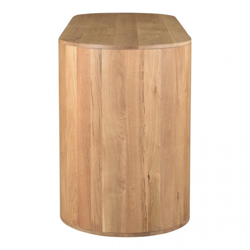 Curved Sideboard Buffet Oak Wood 66 inch