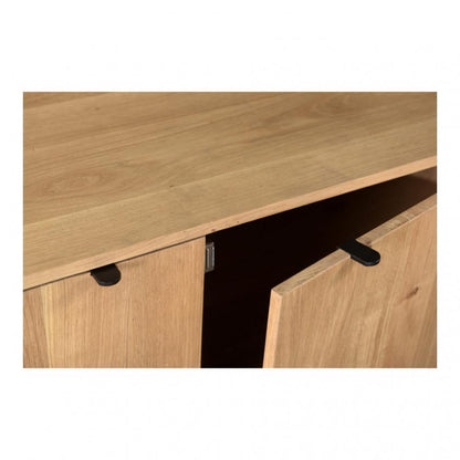 Curved Sideboard Buffet Oak Wood 66 inch