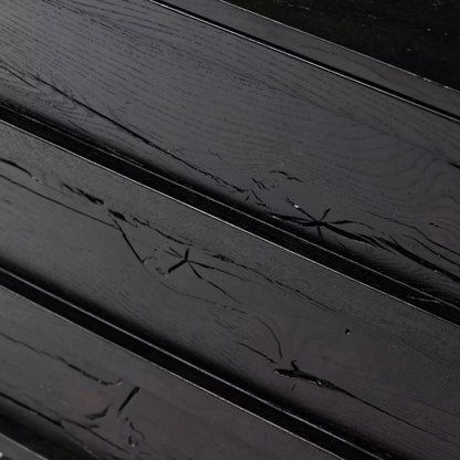 Dark Espresso Brown Reclaimed French Oak Wood 3 Drawer Nightstand 30 inch