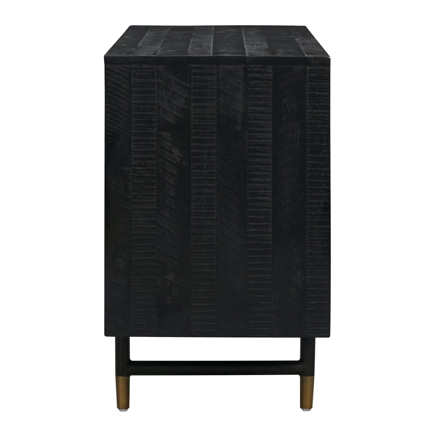 Deco Style Black Acacia Wood Buffet Sideboard 65 inch