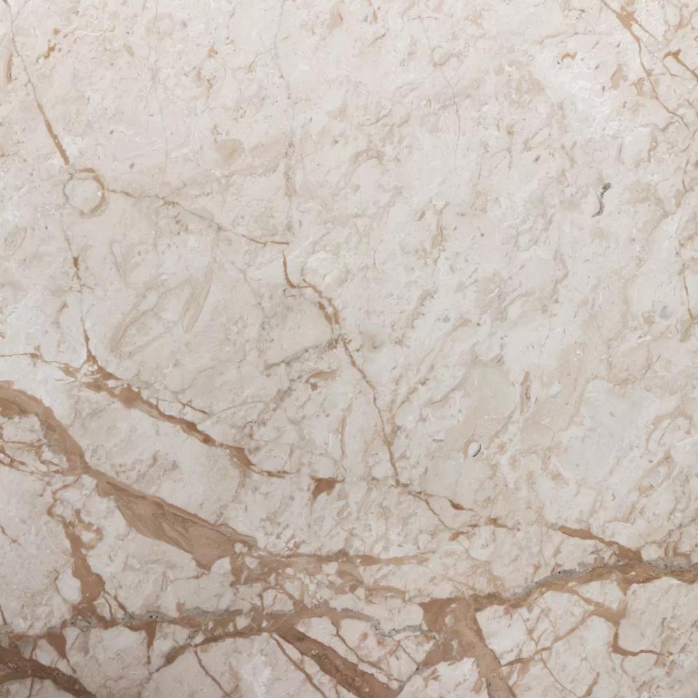 Desert Taupe Marble Plinth Base Square Block End Table 22 inch