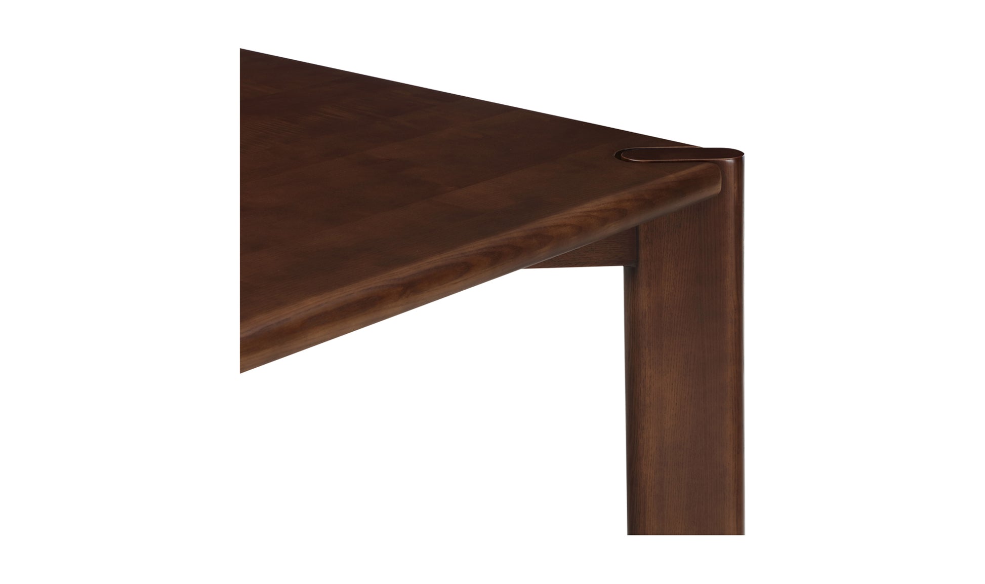 Dining Table Walnut Stained Ash Wood 76 inch